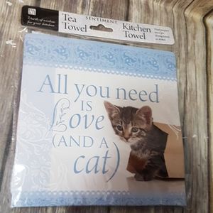 NWOT Kitchen Towel with cute kitten